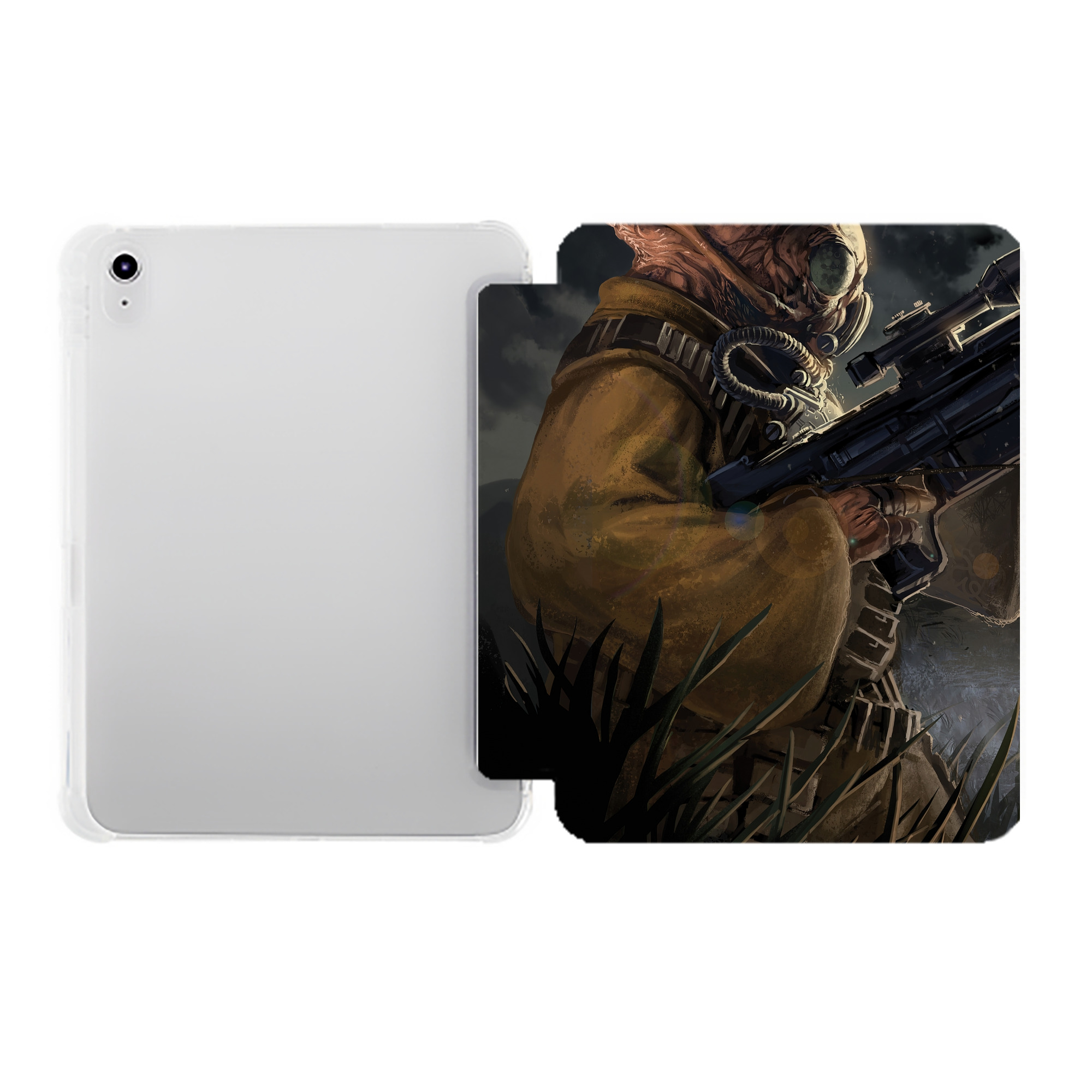 （画像用） スター・ウォーズ Star Wars IPad ケース ペン収納付き 三つ折りスタンド PUレザー×シリコン 対応機種9.5/10.5/10.9インチ